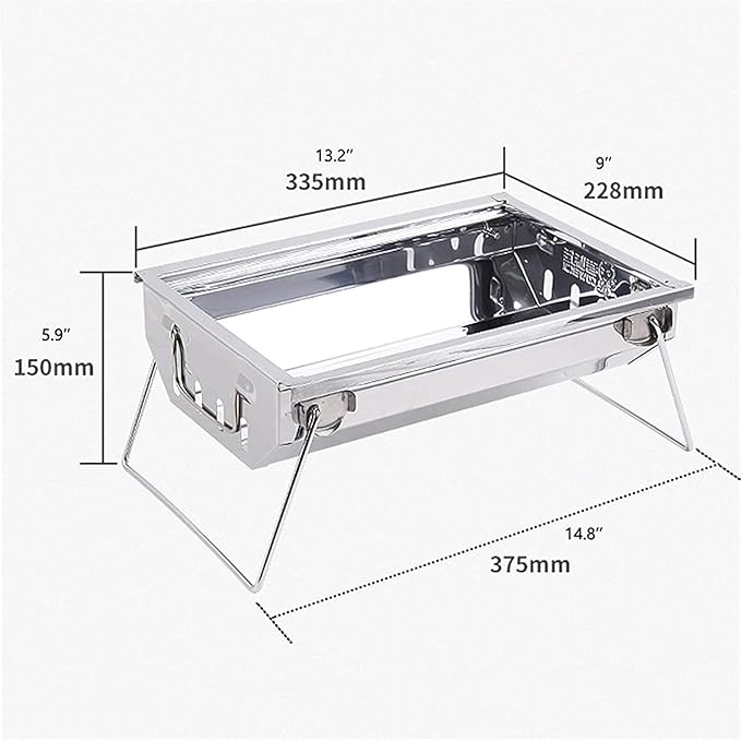 Barbecue Charcoal Grill Foldable Charcoal Grill Portable BBQ Barbecue Grill Lightweight Barbecue Grill For Outdoor Cooking Camping Charcoal Bbq Grill