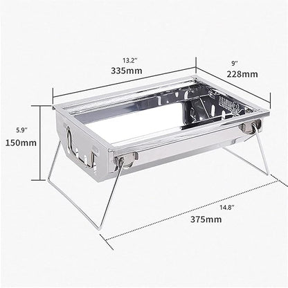 Barbecue Charcoal Grill Foldable Charcoal Grill Portable BBQ Barbecue Grill Lightweight Barbecue Grill For Outdoor Cooking Camping Charcoal Bbq Grill