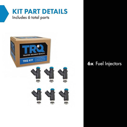 TRQ Fuel Injector Kit Set of 6 | For 300 Pacifica Town & Country Avenger Charger
