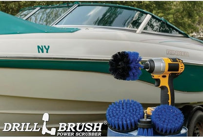 Cleaning Drill Brushes for Vinyl Liners - Rotary Brushes for Walls and Deck | Drillbrush Boat Hull Cleaner Set/Swimming Pool Accessories - Hot Tubs and Spas Cleaning Brush Kit - Pool Cover Scrubber