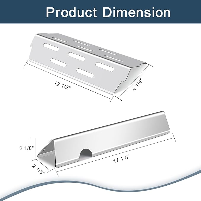 Flavorizer Bars and Heat Deflectors for Weber Genesis II 300/LX 300, GS4 Genesis ii E-310 ii E-315 ii E/S335 ii se-335 Grill (304 Stainless Steel, 66032 * 5+ES/410 * 3)