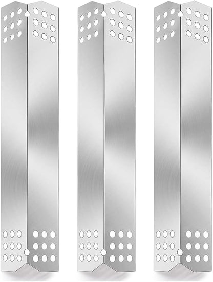 Criditpid Grill Heat Plate Shield, Flame Tamer for Grill Master 720-0697, 720-0737, 14 9/16" Stainless Steel Burner Covers Replacement Parts for Nexgrill 720-0830H 720-0783E 720-0882A 720-0896B.