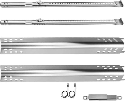 Hisencn Gas Grill Parts for Charbroil Grill Performance 463673519 463625217 463625219 463673517 463673017 463347519 463275517 463244819, 470-5200-W1, G470-0004-W1, Heat Plates Burner Tube 2 Burner