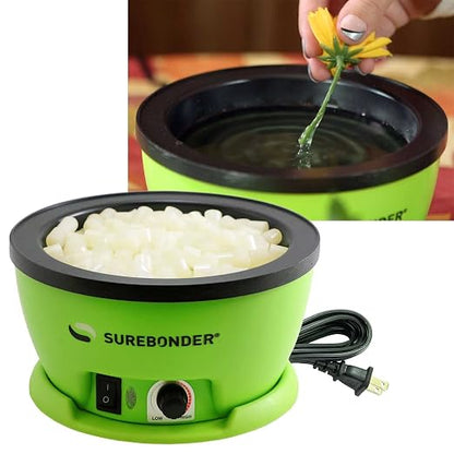 Surebonder B-2005 Less Stringing Skillet Glue Cube Pellets for Crafts and Floral Projects, 5 lb Bag, Use in Surebonder Glue Skillets, Cream Color