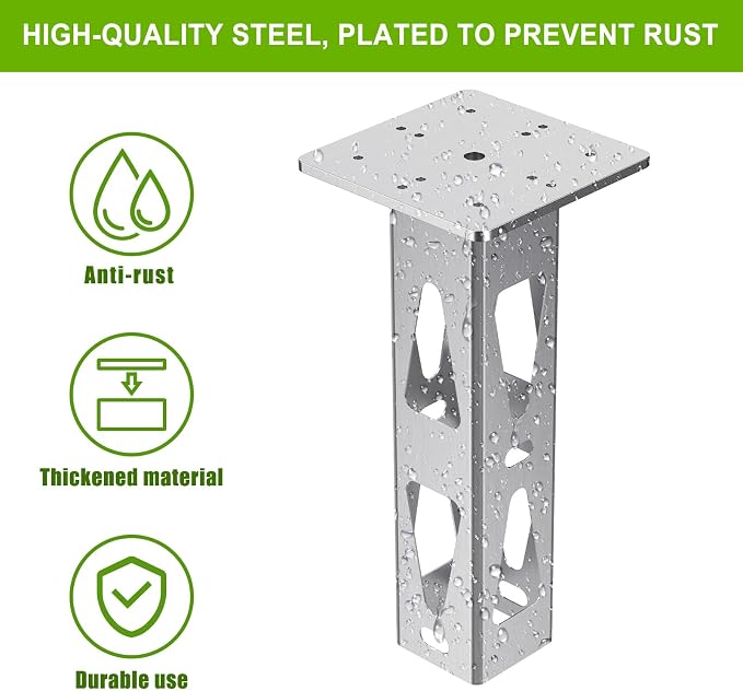 Dolibest Heavy Duty In-Ground Umbrella Base, Universal Steel Rustproof Steel Ground Umbrella Stand, Space-Saver Steel Anchor for Outdoor Offset Cantilever and Middle Pole Patio Umbrellas