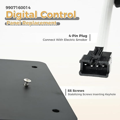9907160014 Digital Control Panel Replacement for Masterbuilt MB20071317, 20071117, 21071218, 20071217, 20072318 Electric Digital Smoker