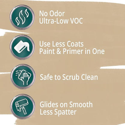 Rodda Paint CASCADIA ZERO Interior Flat Paint & Primer in One, 1-Gallon, Child of the Moon