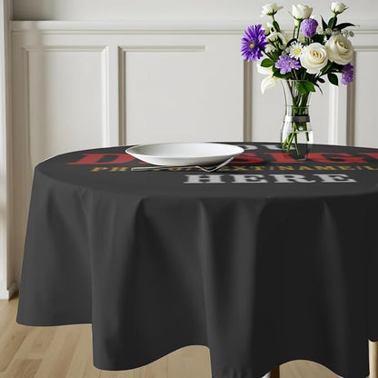 Sweetshow Custom Table Cloth Round Personalized Design Logo Picture Image Text Tablecloth 60 Inch Decor Washable Stain and Wrinkle Round Table Cover for Dining Picnic Birthday