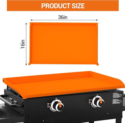 Garvee 36-Inch Heavy-Duty Silicone Grill Cover - Waterproof, Oil-Resistant, Dirt-Proof with 16-Inch Accessory Lid for Outdoor BBQ Protection