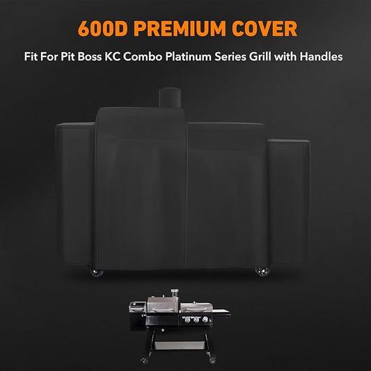 Heavy Duty Replacement Grill Cover Fits for Pit Boss KC Combo Platinum Series Grill with Handles, All Weather Protection Waterproof Cover