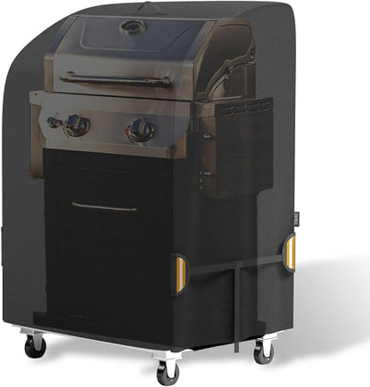 EVRBUL 32 in Small BBQ Grill Cover, 32" W x 24" D x 43" H Heavy Duty 420D Waterproof 2 Burner Gas Grill Cover for Weber Char-Broil Nexgrill and More Grills with Collapsed Side Tables