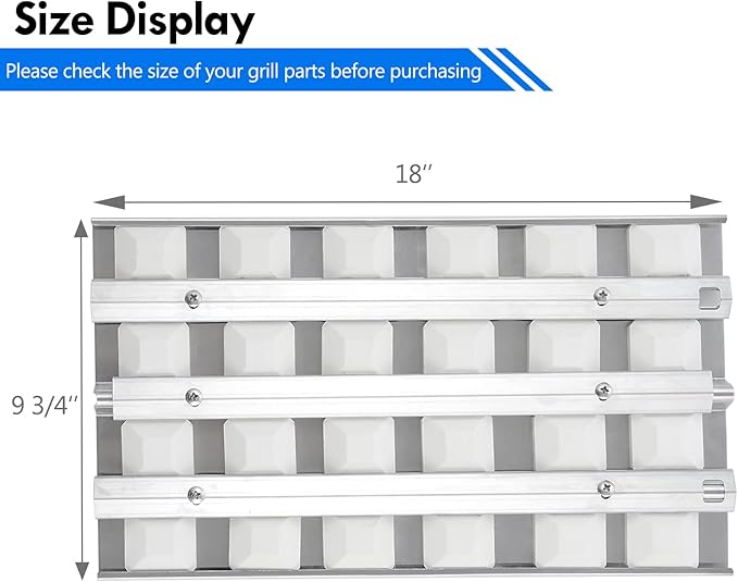 814554 S21759Y Ceramic Briquette Tray Replacement Parts for Wolf 36in Built in Grill Parts Twin Eagles Briquettes OG36 LP NG TEBQ36R-B TEBQ36G-B Briquette Tray Bricks with Heat Plates Rack