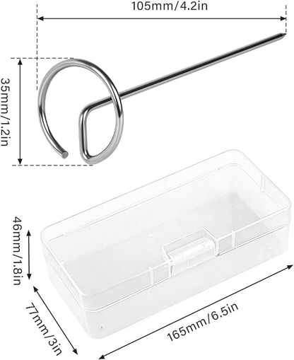 Air Fryer & Oven Skewer Rack - 40 Pack 4.2 Inch Vertical Kebab Skewers, Reusable Kitchen Tools to Secure Meat, Make Kabobs & Fruit Skewers for Grilling, Baking, Air Fryer and Party Snacks