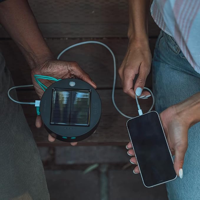 MPOWERD Luci Solar String Lights: Rechargeable via Solar and USB, Power Bank for Mobile Charging, 18’ or 44’, Waterproof, Lasts Up to 40 hrs, Up to 140 Lumens LEDs, Camping, Indoor/Outdoor Decorating