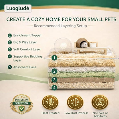 35oz Natural Aspen Wood Pet Bedding – Low Dust, Odor Control & Ultra Absorbent Shavings for Hamsters, Parrots, Guinea Pigs & Small Animals