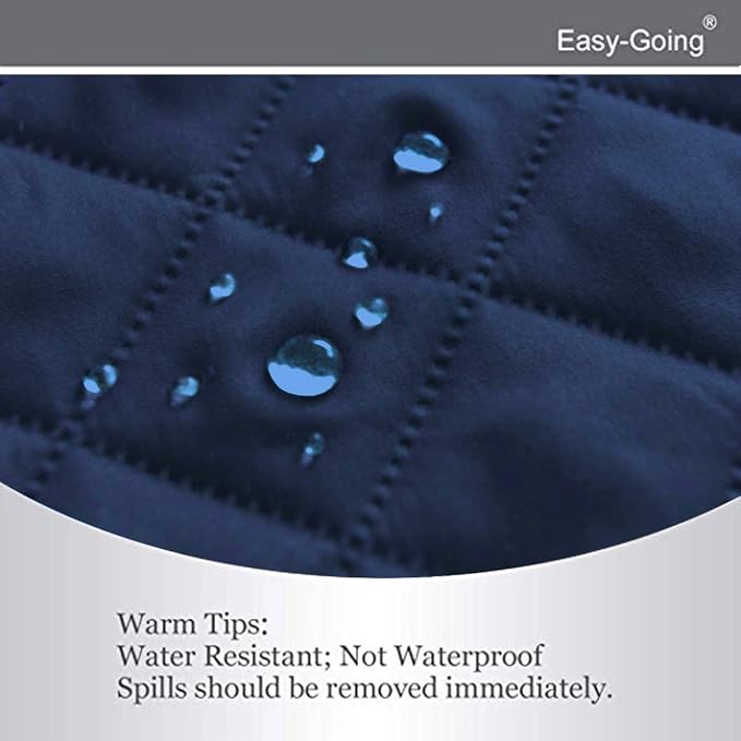 Easy-Going Oversized Recliner Cover Reversible Couch Cover Sofa Cover for Living Room Water Resistant Furniture Protector with Elastic Straps for Pets Dog (Large Recliner 27-29in, Navy/Ivory) | Machine Washable Slipcover For Dogs, Water Resistant Furni...