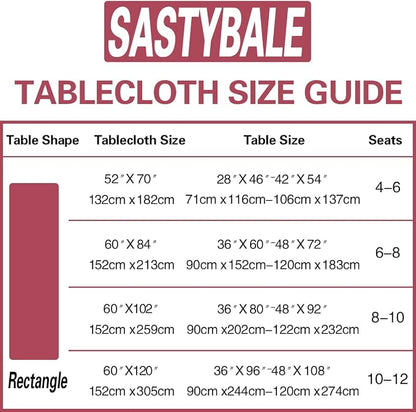 Spring Summer Vinyl Tablecloth with Flannel Backing Rectangle 52 x 70 Inch | Waterproof Stain Resistant Floral Plastic Table Cloth, PVC Table Cover for Dining, Party, Picnic, Outdoor, Rose