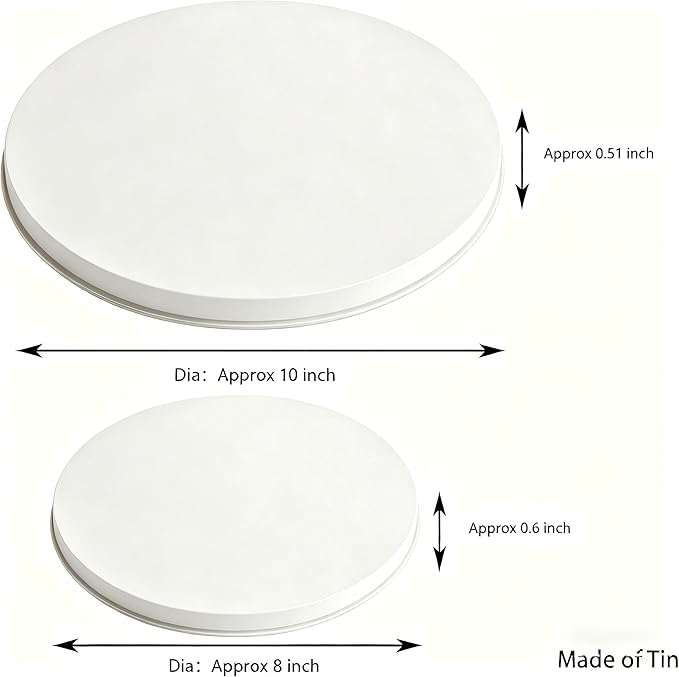 Ritadeshop Burner Covers for Electric Stove (White, Round 8/10'')