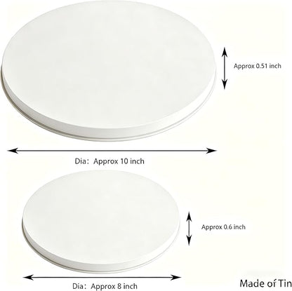Ritadeshop Burner Covers for Electric Stove (White, Round 8/10'')