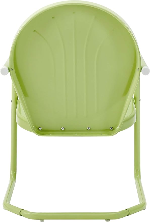 Crosley Furniture Griffith Outdoor Chair, Retro Metal Patio Chairs for Dining, Porch, Deck, Balcony, Key Lime