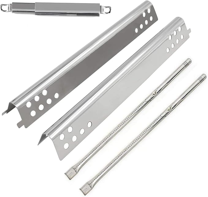 Hongso Grill Replacement Parts for Charbroil Performance 2-Burner 463625217 463673519 463673517 463673019 463673017 463673617 463673619 Models, Heat Plates, Burner Tubes, Crossover Tubes, G470-5200-W1