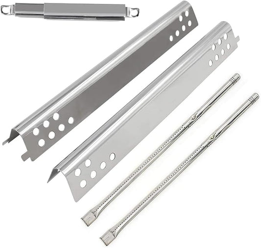 Hongso Grill Replacement Parts for Charbroil Performance 2-Burner 463625217 463673519 463673517 463673019 463673017 463673617 463673619 Models, Heat Plates, Burner Tubes, Crossover Tubes, G470-5200-W1