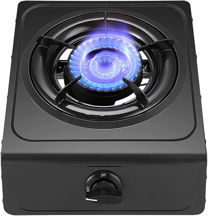 Gas Hob 4.2Kw Portable Camping Gas Stove Indoor Lpg Cooktop Single Burner Cooker 37X29X14Cm (Lpg) (Lpg)