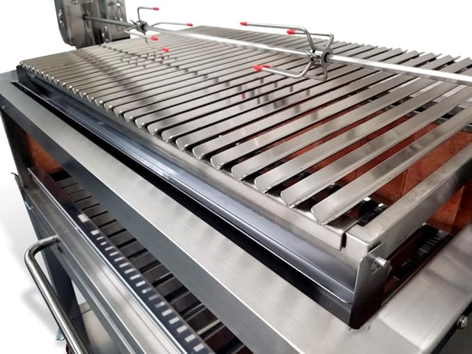 Built In Stainless Steel Outdoor Charcoal BBQ Parrilla Santa Maria / Argentine Grill Spit