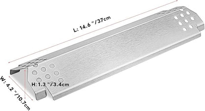 Uniflasy Grill Heat Plates Replacement Parts for Nexgrill 720-0830H, Stainless Steel Heat Tents, Burner Cover, Flame Tamer, Heat Shield for Home Depot Nexgrill 4 Burner 720-0830H, 14.6 Inch