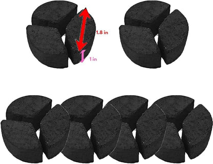 WYNN Premium Hookah Coconut Charcoal-Hexagonal,Crescent,Cube,and Flat Shapes, 1 Kg Pack, Long Lasting, Low Ash-No Headache-No Odor-All Natural (Crescent)