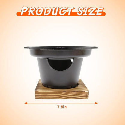Saihisday Mini Hibachi Grill - Portable Cast Aluminum Korean BBQ Charcoal Grill