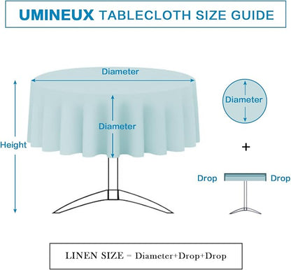 UMINEUX 60" Outdoor Round Tablecloth with Umbrella Hole and Zipper | Spring/Summer Waterproof Round Patio Table Cover for Picnic/BBQ/Garden, Lily Flower
