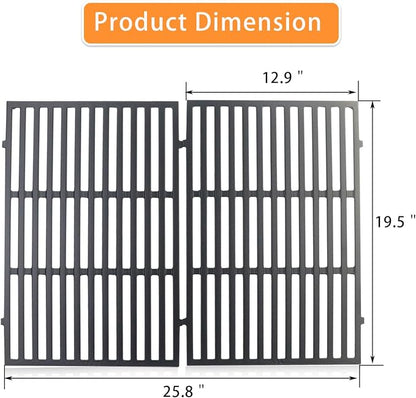Grill Replacement Parts for Weber Genesis 300 Series, 7620, 7622, 7524 | Stainless Steel Flavorizer Bars, Heat Deflector and Cast Iron Grill Grates E310 E320 E330 S310 S320 S330 EP310 EP320 EP330