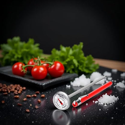 1 Set Silver Meat Thermometer for Grilling, Food Thermometer for Cooking, Milk, Kitchen Thermometer, Pocket Thermometers Food Temperature Probe