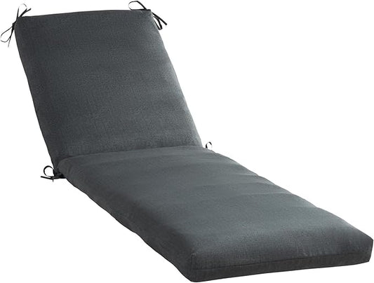 Outdoor Reversible Chaise Lounge Chair Cushion, Graphite