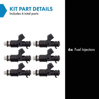 TRQ Fuel Injector Set | For 2004-2008 TL 2003-2007 Honda Accord 2005-2017 Odyssey 2005-2011 Pilot 2006-2014 Ridgeline 2004-2007 Saturn Vue