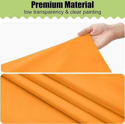 Smiry Disposable Table Cloth - 12 Pack, 54 x 108 Inch Waterproof Rectangle Tablecloths for Parties, Decorative Plastic Table Cover, Leakproof & Sturdy, Orange