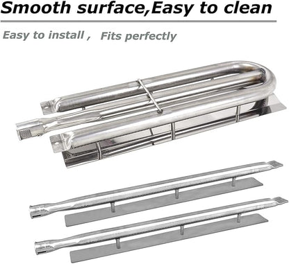 Stainless Steel Burner Tube Replacement for Viking 316-911, VGBQ 30 in T Series, VGBQ 41 in T Series, VGBQ300-2RT/E and Other Gas Grill Parts, SA548A (1-Pack) + SA538A (2-Pack)