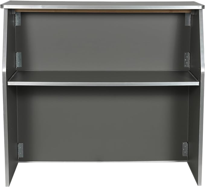 Flash Furniture Amara 4' Gray Laminate Foldable Bar - Portable Event Bar