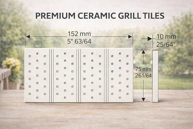 BBQ King Ceramic Grill Briquettes 15-Pack Self-Cleaning Reduces Flare Ups Replaces Lava Rocks 270 Sq in Coverage Compatible with Turbo Nexgrill Members Mark Char-Broil Gas Grills
