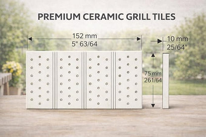 BBQ King Ceramic Grill Briquettes 15-Pack Self-Cleaning Reduces Flare Ups Replaces Lava Rocks 270 Sq in Coverage Compatible with Turbo Nexgrill Members Mark Char-Broil Gas Grills
