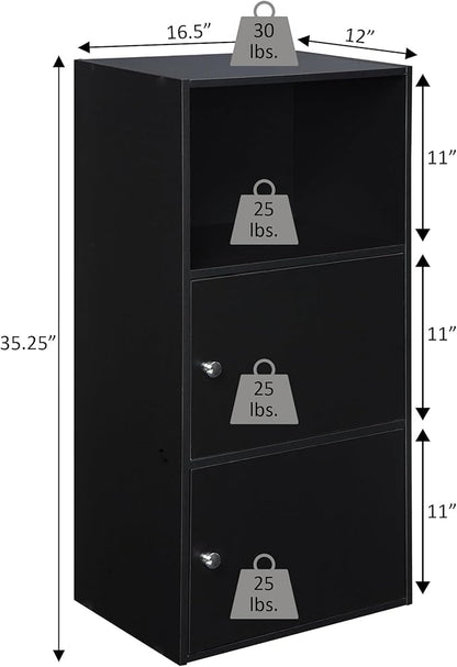 Convenience Concepts 151187 X-Tra Storage 2-Door Cabinet, Black