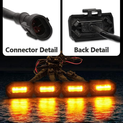 1Set Car LED Front Grill Lights External Grill Lamp Smoke Replacement Parts Car Accessories, Black, 500351180