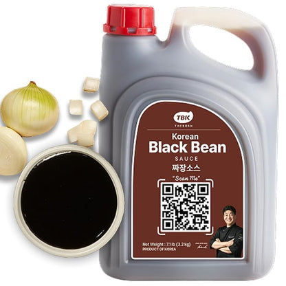 TBK THEBORN Korean Black Bean Sauce, Jjajang Sauce for Noodles & Rice 3.2kg | Ready-to-use jjajang sauce with a rich savory black bean flavor for noodles, rice and stir-fried dishes