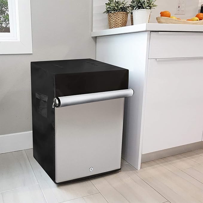 Bitubi Upright Freezers Cover,Outdoor Refrigerator Cover,– Waterproof, Dustproof, Sun-Proof, 22" W x 23" D x 34" H. Suitable for most 3.0 Cubic Compact Mini Freezer on market (Black)