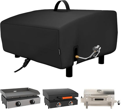 EVRBUL Portable Griddle Cover Fit for Blackstone and Pit Boss 2 Burner Tabletop Griddle, 600D PVC Coating Tabletop Grill Cover Fit for Royal Gourmet 3 Burners Flat Top Gas Grill, 29.5" x 25" x 13"
