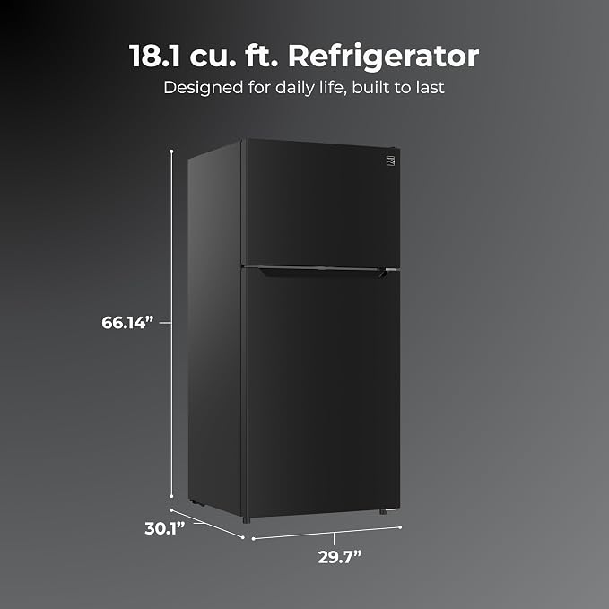 Kenmore 18.1 cu. ft. 30" Wide Top Mount Refrigerator - Black