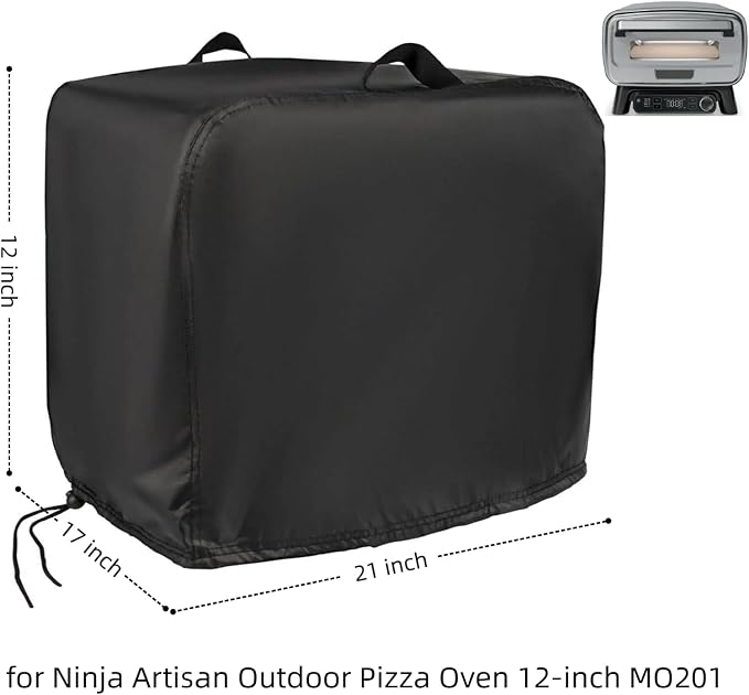 Pizza Oven Cover for Ninja Artisan Outdoor Oven/Tabletop Outdoor Grill | 21x17x12,Waterproof Dustproof Heavy Duty Oxford Fabric,for Artisan Electric Outdoor Pizza Oven with Stone 12inch MO201