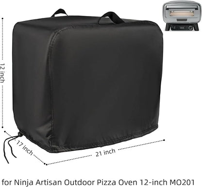 Pizza Oven Cover for Ninja Artisan Outdoor Oven/Tabletop Outdoor Grill | 21x17x12,Waterproof Dustproof Heavy Duty Oxford Fabric,for Artisan Electric Outdoor Pizza Oven with Stone 12inch MO201
