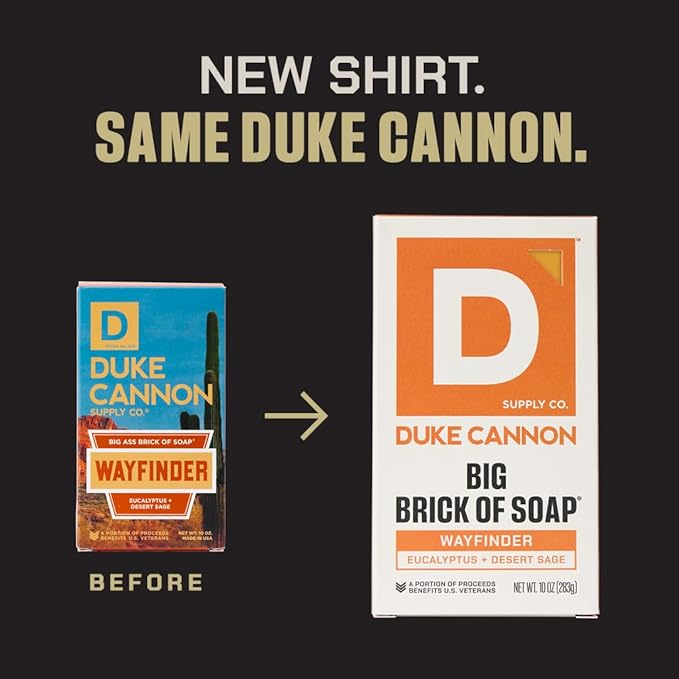 Duke Cannon Supply Co. Large Bar Soap Bundle for Men, 10 oz Each (4 Pack) – Sawtooth, Wayfinder, Bourbon & Midway Scents – USA Made Big Brick Soap, All Skin Types